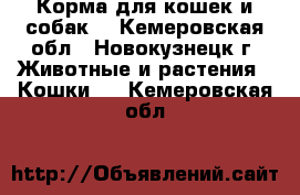 Корма для кошек и собак. - Кемеровская обл., Новокузнецк г. Животные и растения » Кошки   . Кемеровская обл.